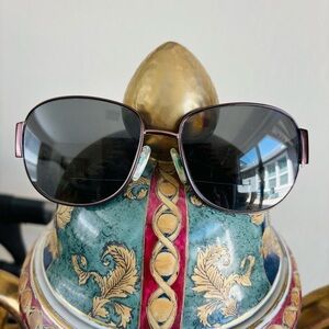 Revlon R2 6002 Vintage Brown Metal Marble Plastic Unisex Glasses Frame Only